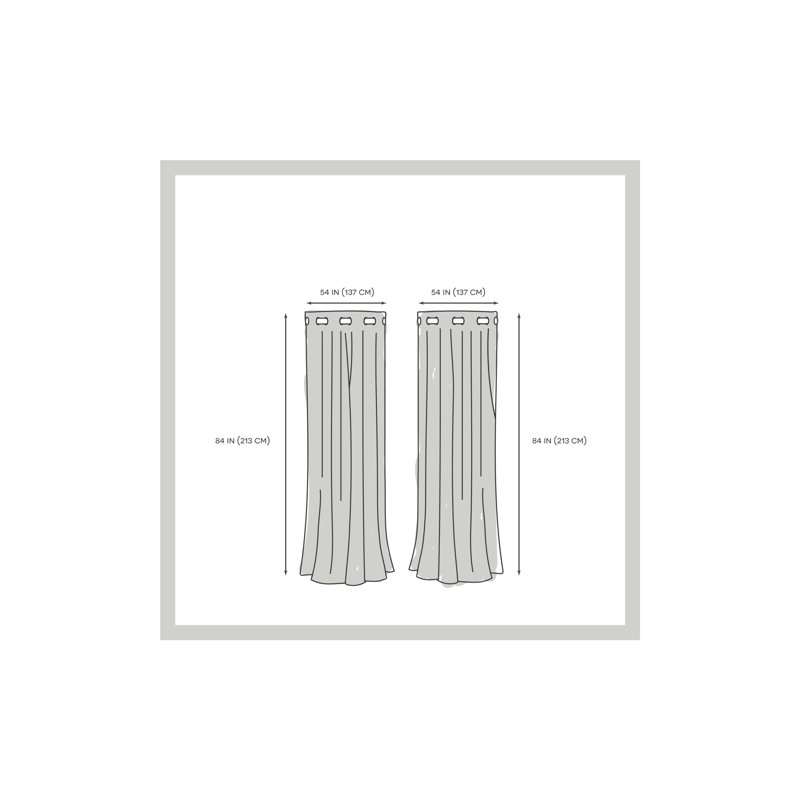 Blackout Curtain Pair, 54" W x 96" L, Sand