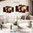 " White On Red World Map " 4 - Pieces-103064165
