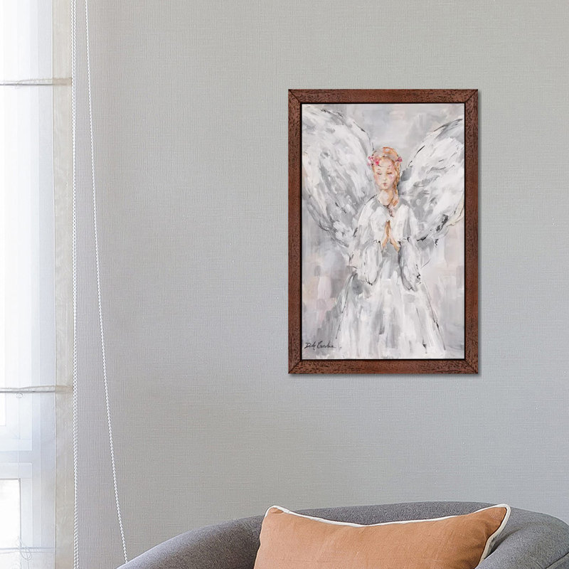Heavenly by Debi Coules - Floater Frame Painting on Canvas, 66.04 cm H x 45.72 cm W, Brown