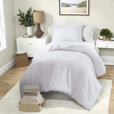 -piece Modern Twin/twin Xl Bedding Sets, Soft Polyester Striped Comforter With Sheets For Dorms And Small Spaces