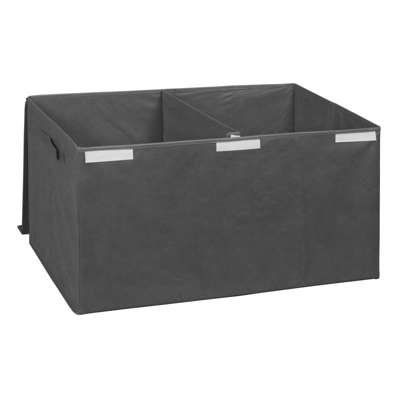 Coffre de rangement en tissu pliable Niche Cubo avec porte-étiquette, gris