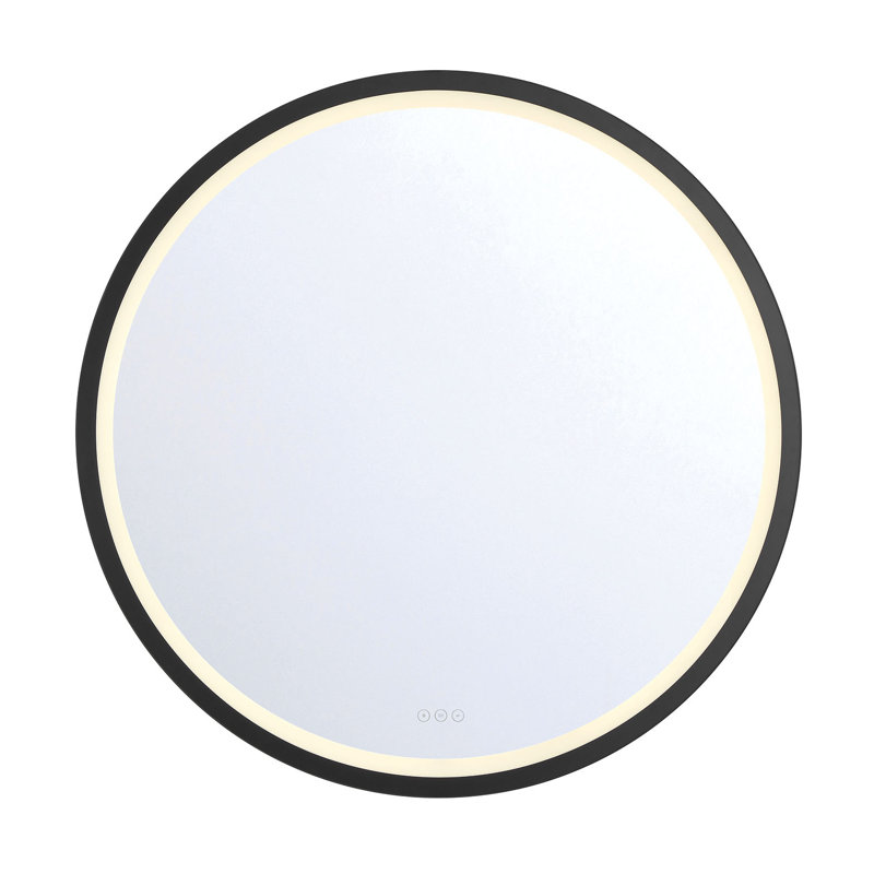 Artell Square Mirror - 42" x 42", Brushed Silver, 42 po x 42 po, Noir, noir, noir, noir