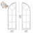 24" X 36" Farmhouse Rustic Farmhouse Cathedral Wood Architecture Window Frame Wall Decor Set Of 2