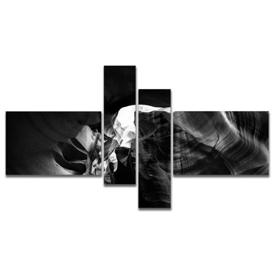 «Black and White Antelope Canyon», reproduction de photo à multiples images sur toile