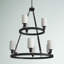 Lustre en roue de chariot à 9 lumières de style bougie Nicolao-750978001-750978000