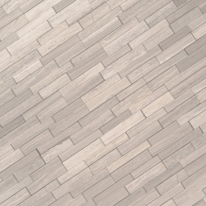 Tivoli Sand 4.5 in. x 16 in. Honed Marble Mini Stacked Stone Ledger Panel Wall Tile, Tivoli Sand