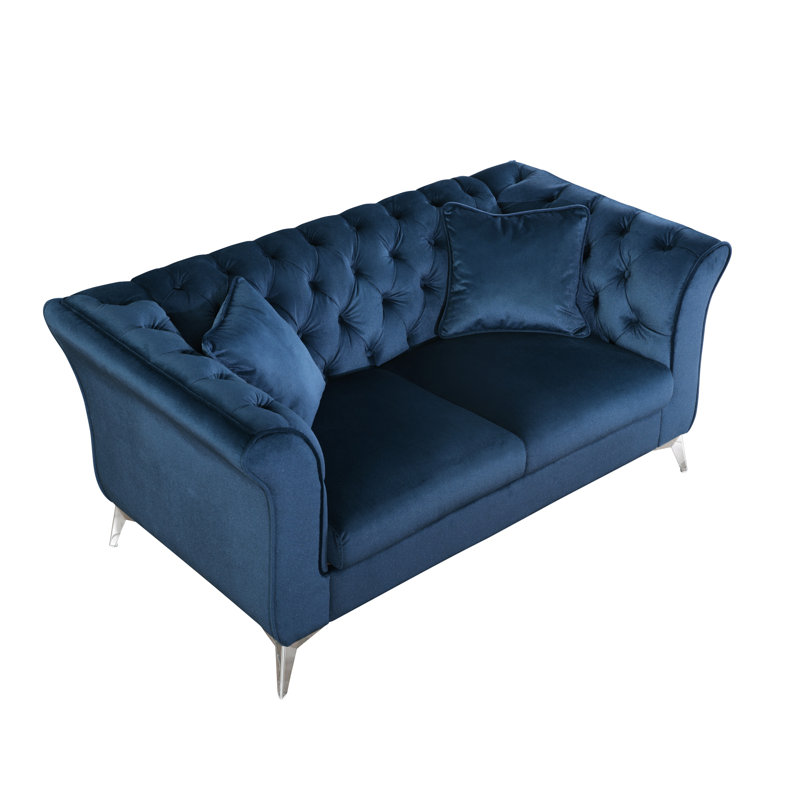 Canapé Chesterfield, Bleu très foncé