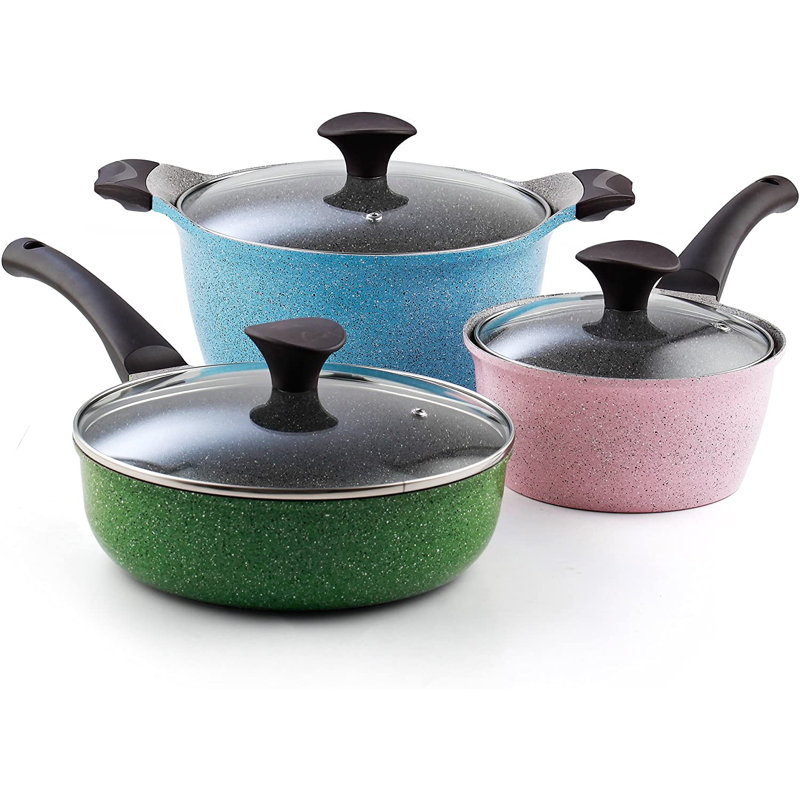Ensemble 6 pièces de ustensiles de cuisine en aluminium anti-adhérent cook n home