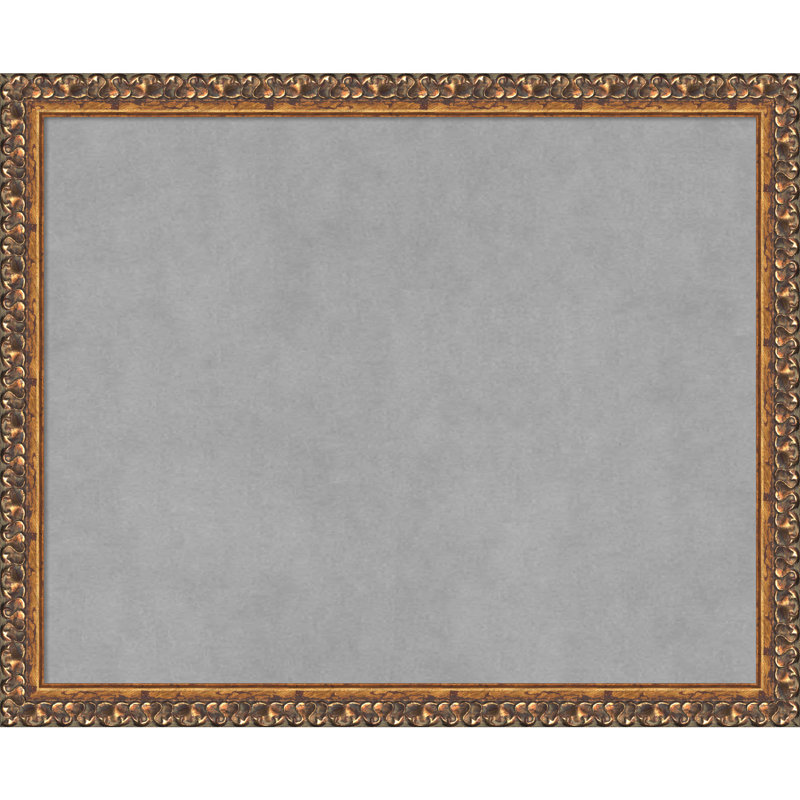Tableau magnétique encadré bronze antique, H 18 po x l 22 po