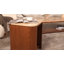 Table d'appoint Ovelo en chÃªne brun avec plateau en travertin â€“ Table d'appoint moderne avec Ã©tagÃ¨re-1543458122