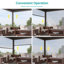 Écran d'intimité rétractable à hauteur réglable pour accessoires de pergola S'applique uniquement à la pergola de marque Rosebay ACEGOSES-105325306-105325307