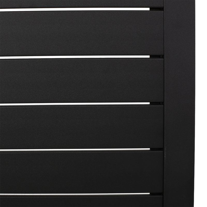 Table en forme de C Alu - noir, Noir