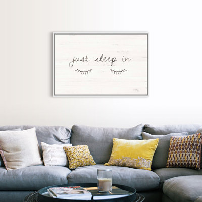 "Just sleep in" par Marla Rae, art textuel sur toile