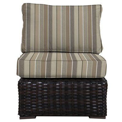 Sireci Wicker Outdoor Armless Lounge Chair