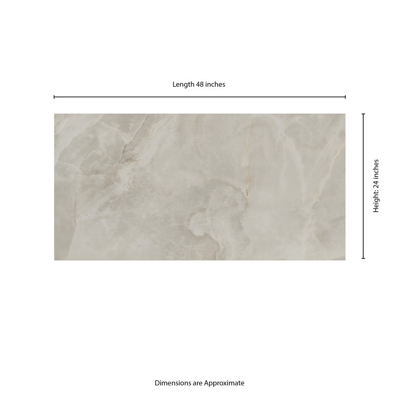 Ventara 24 in. x 48 in. Polished Porcelain Stone Look Floor and Wall Tile, Solara