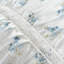 Ensemble de literie bleu pour lit double/queen, couette en microfibre froncée, style floral romantique