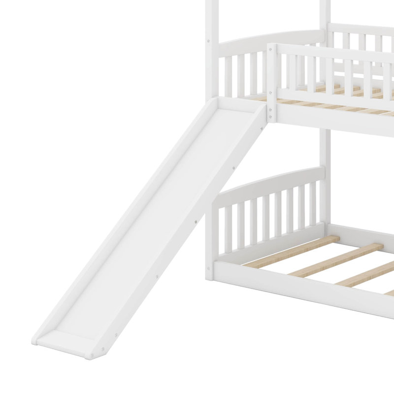 Twin Over Twin Bunk Bed With Slide