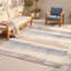 Tapis Jasmine moderne à rayures effet pinceau, bleu, gris et beige, lavable à la machine, antidérapant, à poils courts, pour l'intérieur et l'extérieur, adapté aux animaux domestiques, idéal pour le salon, la chambre, la salle à manger, l'entrée, le couloir ou le bureau.-1494511198