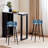 Blue Indigo Manx Mosaic - Marble Bar Stools Set Of 2