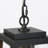 1-Light Modern Rectangle Outdoor Pendant Light