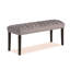 Ensemble de salle à manger 6 pièces rectangulaire contemporain avec plateau en faux marbre et plateau noir
