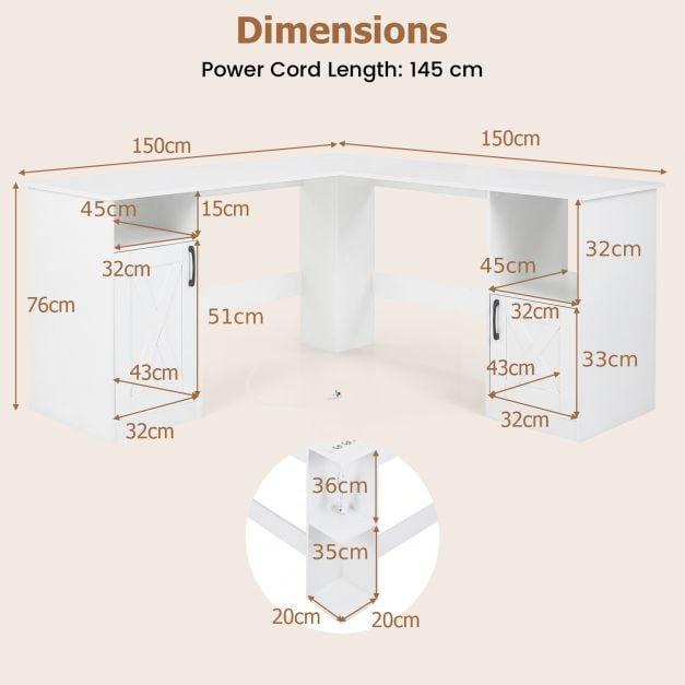 L-Shaped Computer Desk