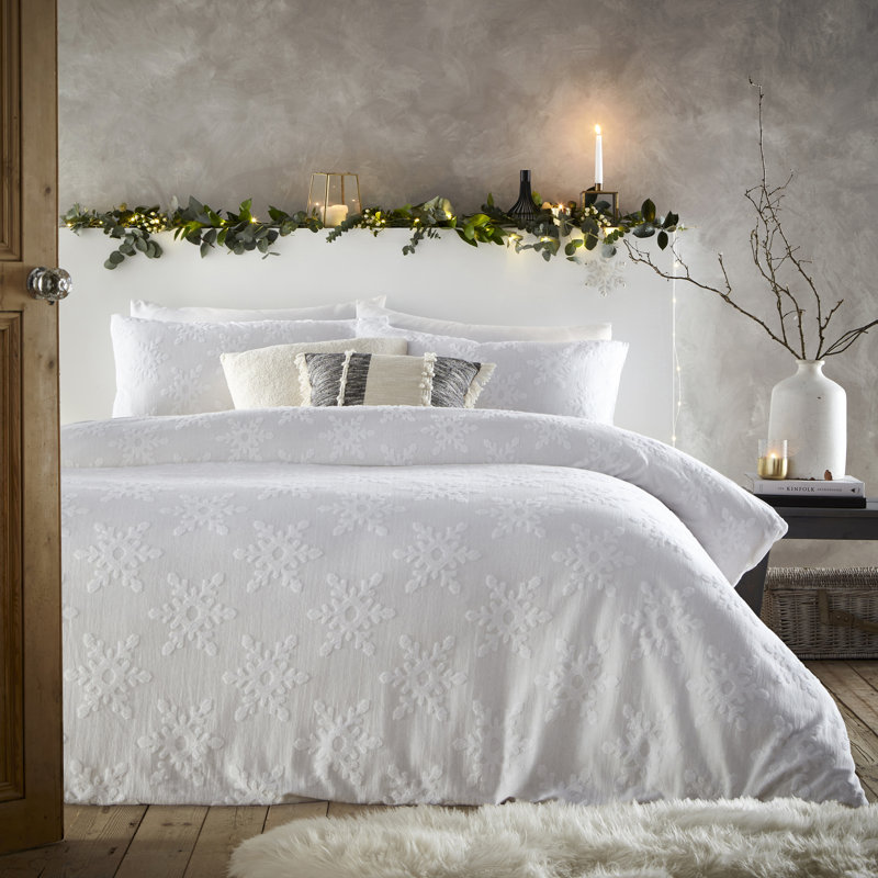 Cotton Abstract Duvet Cover Set with Pillowcases, Double Duvet Cover + 2 Standard Pillowcases