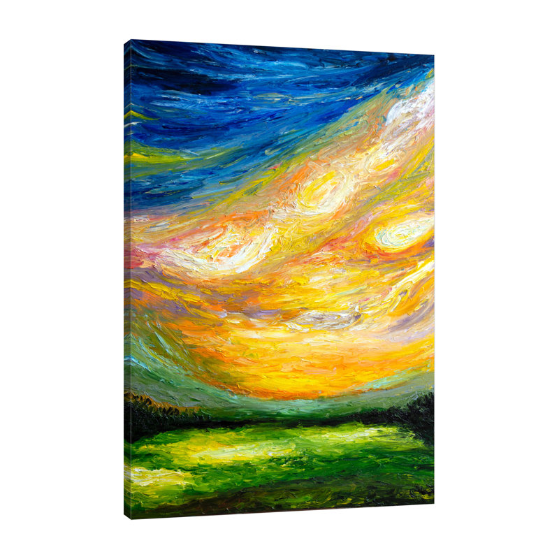 «Italian Sunset», toile tendue par Chiara Magni, H 30 po x l 20 po x P 1,5 po