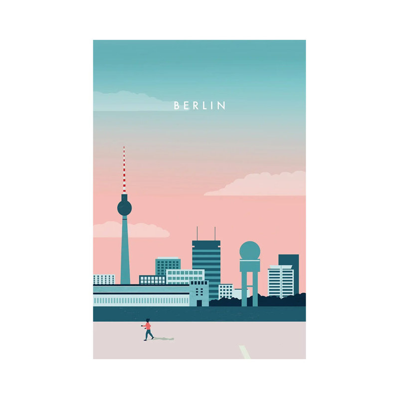 Berlin II 1 Piece Wrapped Canvas Wall Art, 66.04 cm H x 45.72 cm W x 3.175 cm D