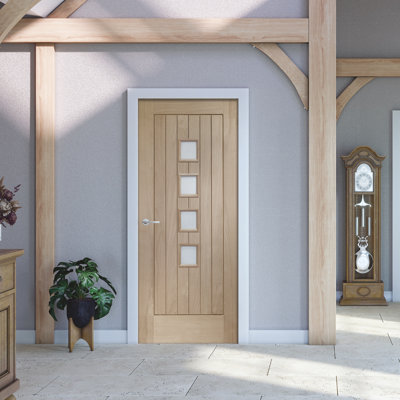 Internal Oak Suffolk 4 Light with Obscure Glass