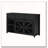 Sliding Barn Door Sideboard With 3 Drawers, Particle Board & Metal Mesh Storage Cabinet With Aluminum Handles & Metal Accents For Living Room, Dining Room-478512807