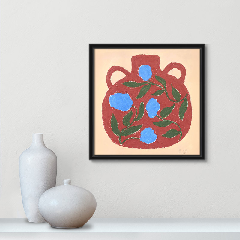 Impression de vase Colette n ° 04 par Camilla Bergqvist, Noir, H 13,5 po x l 13,5 po