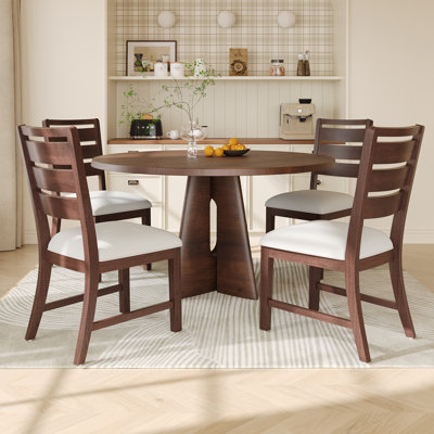 Upholstered Solid Wood Dining Chair