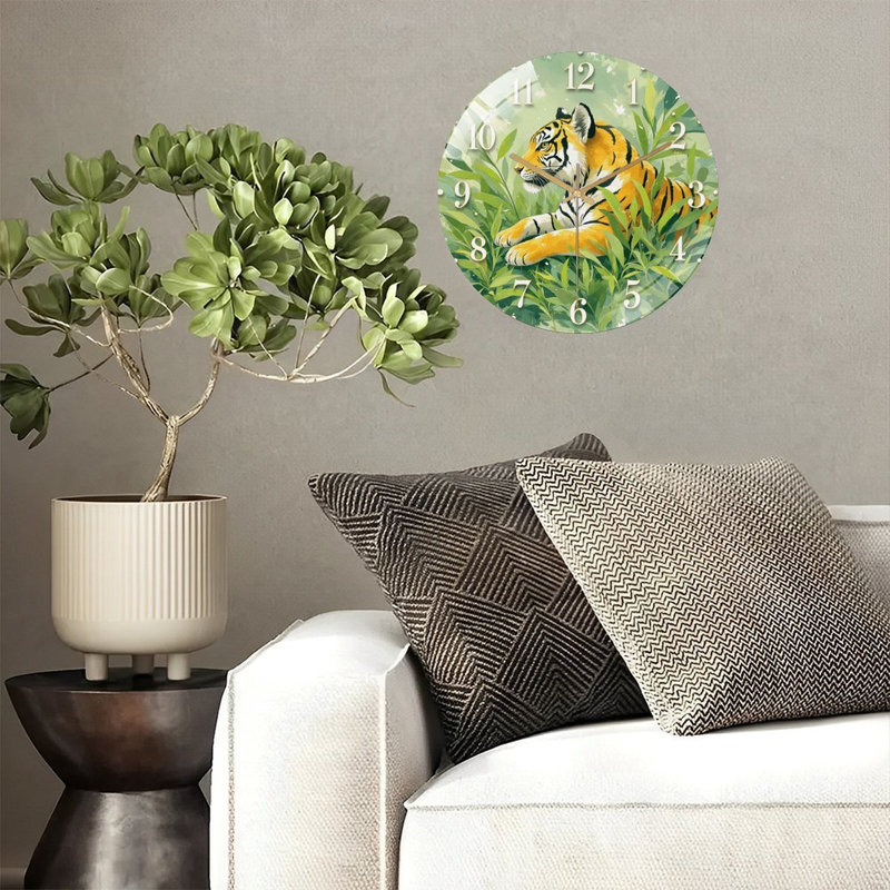 Horloge murale tigre 12 po