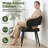 Mid-Century Modern Dining Chairs, Faux Leather Upholstered with Arms, Water-Resistant and Metal Legs-124571355-124571354