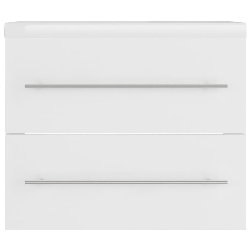 Kyre 610mm Single Bathroom Vanity with Drop In Ceramic Basin, White