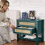 Table de chevet étroite en rotin avec 2 tiroirs et tablette de rangement Boho-553605447