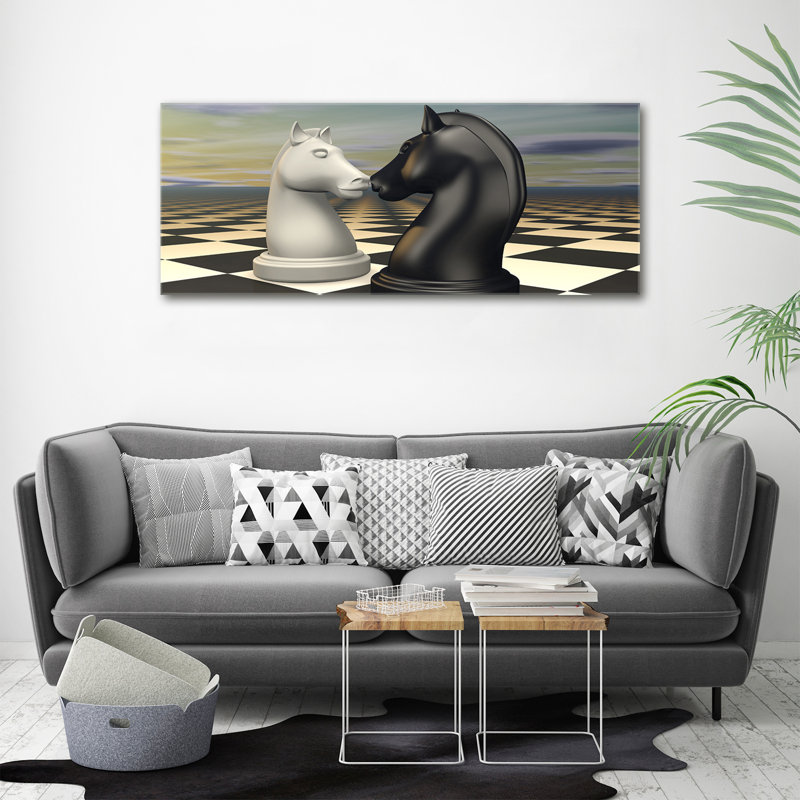Chess Horses - No Frame Print on Canvas
