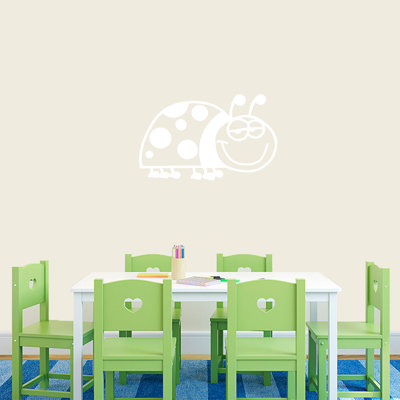 Décalcomanie murale dessin de coccinelle