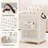 Rolling Laundry Hamper With Side Basket, Plastic Collapsible Laundry Basket With Lockable Wheels And Handles, Foldable Storage Basket Organizer, (White)