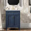 Meuble-lavabo avec rangement (doit inclure à la fois le meuble-lavabo et le lavabo), salle de bain compacte moderne en bois et bois aggloméré de 24 pouces