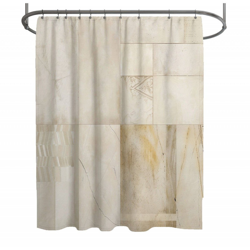 Stone tiles Shower Curtain -  Cool pattern Bathroom Decor, 83"H x 70"W