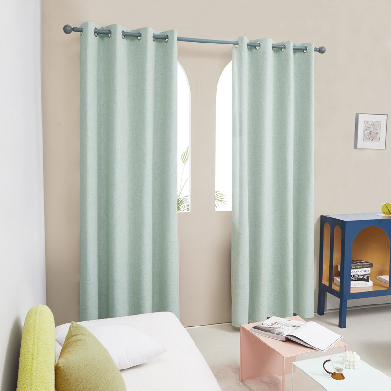 Paire de rideaux occultant Lythrodontas, L 52 po x H 108 po, Vert clair