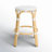 Alastair 24" Rattan Counter Stool - Glossy White/ Natural Rattan Frame-88071859-88071842