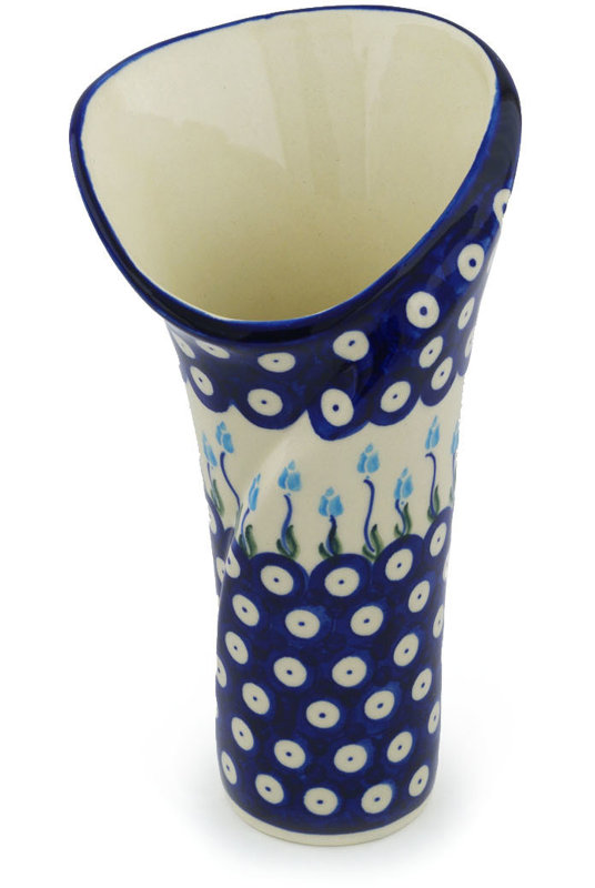 Peacock Handmade Stoneware Table Vase