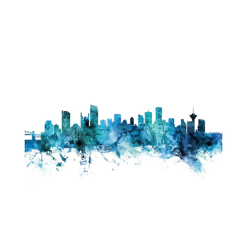 Vancouver, Canada Skyline by Michael Tompsett - 1 Piece Wrapped Canvas Wall Art, 152.5 cm H x 101.5 cm W