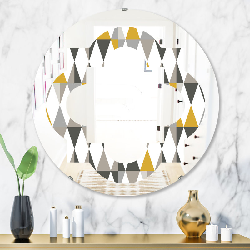 Miroir mural Quatrefoil, H 31,5 po x l po