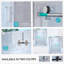 Porte de douche coulissante simple, porte de salle de bain sans cadre pour douche à l'italienne-123272739