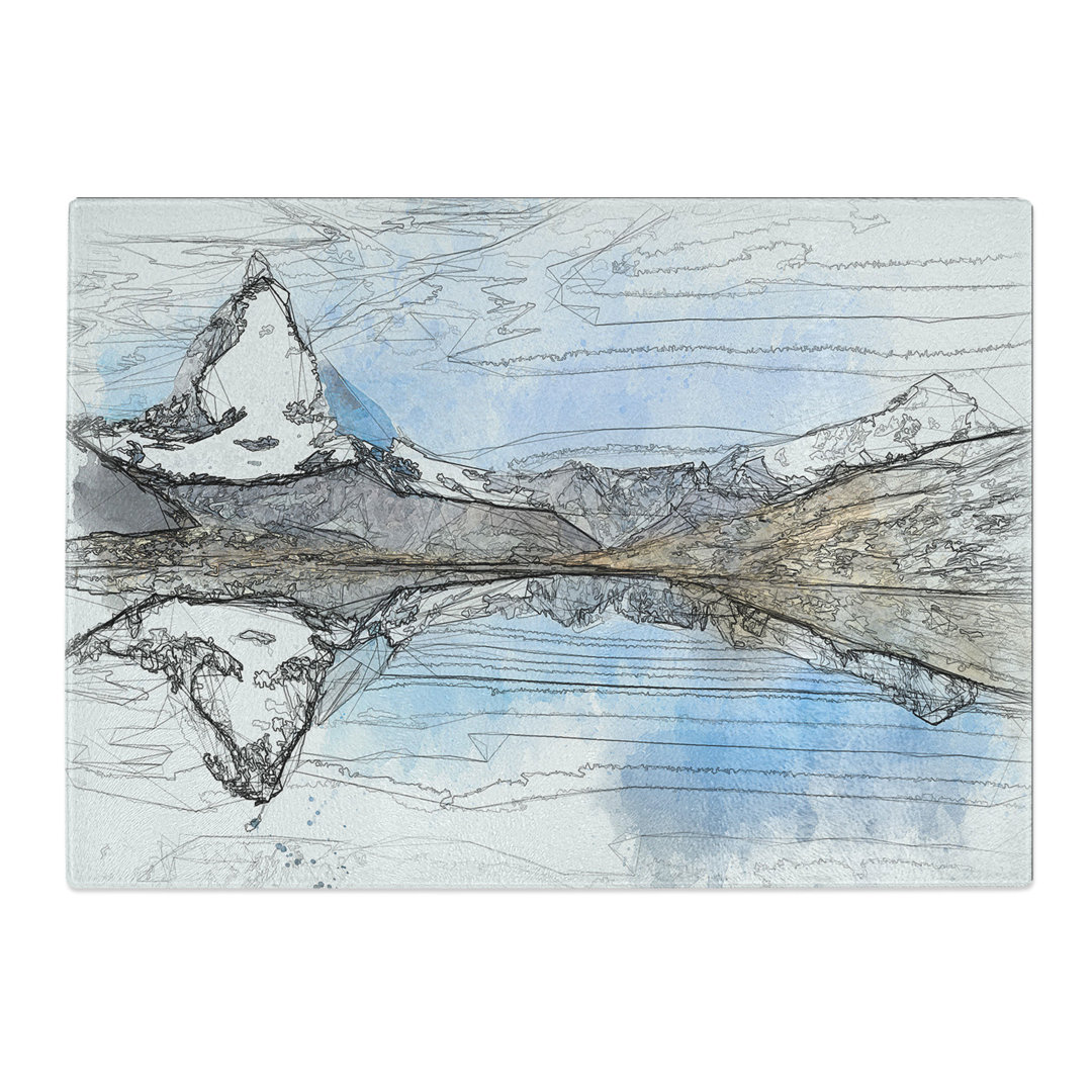 Tempered Glass Matterhorn Mountain in Zermatt Switzerland Chopping Board