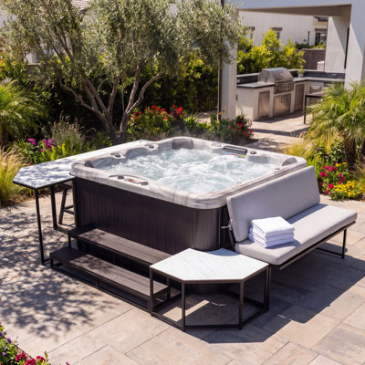 Bronze Signature Hot Tub Surround in Dark Gray (5-Piece)